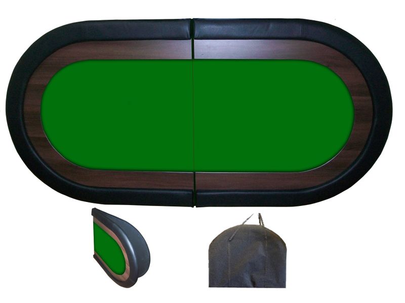 SA Poker Shop Portable Oval Poker &amp; Card Table - Green