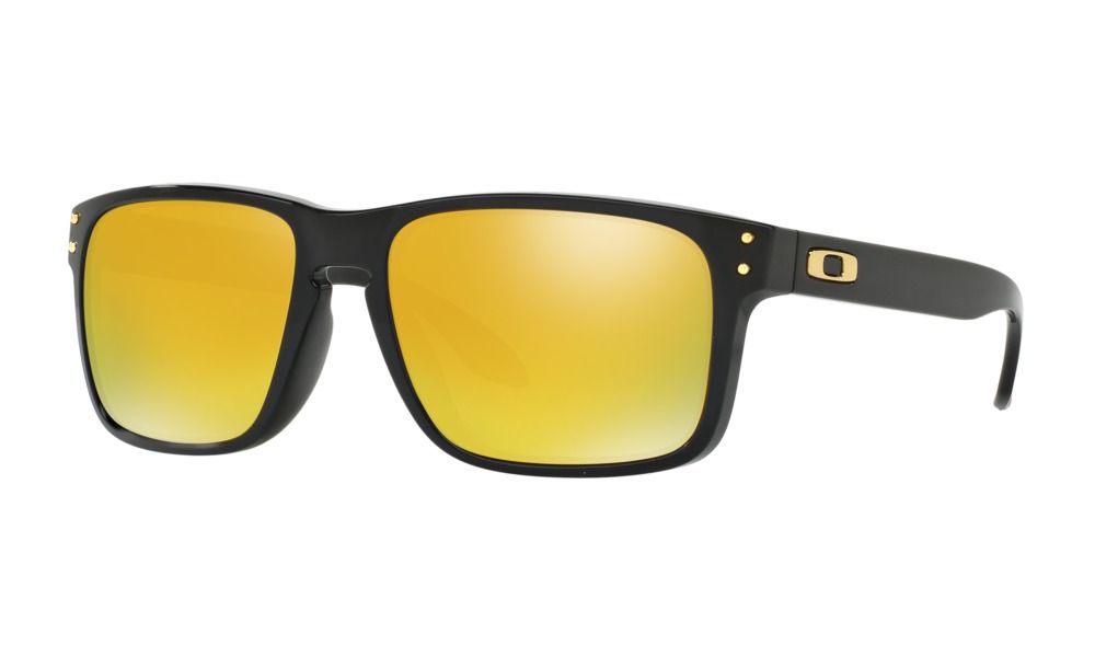 Oakley Holbrook Oo9102-e3 Sunglasses - Polished Black With 24k ... Oakley Holbrook OO9102-E3 Sunglasses - Polished Black with 24K Iridium Lens