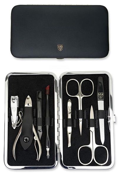 Kellermann 3 Swords Leather Manicure Set L 7870 P N - Black