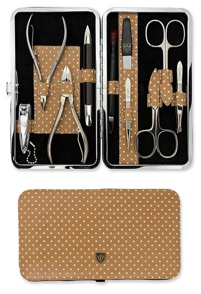 Kellermann 3 Swords Manicure Set - Beige &amp; White Spots