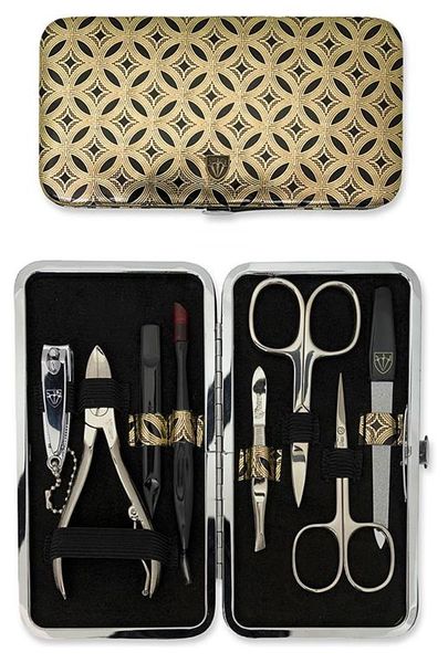 Kellermann 3 Swords Manicure Set - Black &amp; Gold