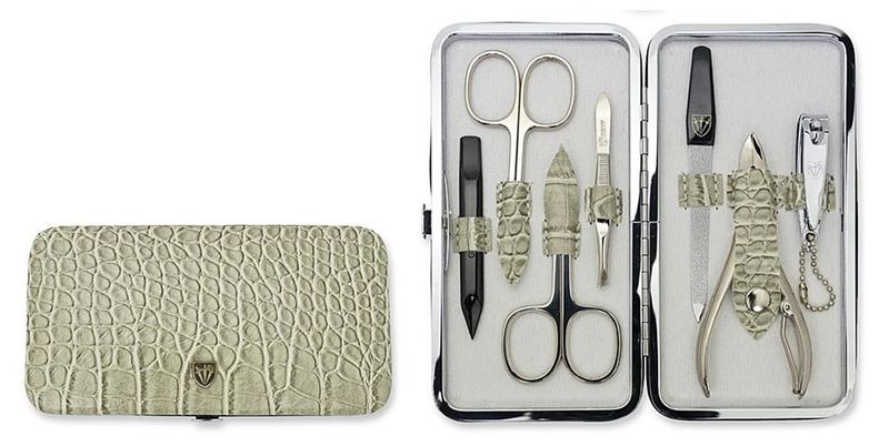 Kellermann 3 Swords Manicure Set - Grey Croco