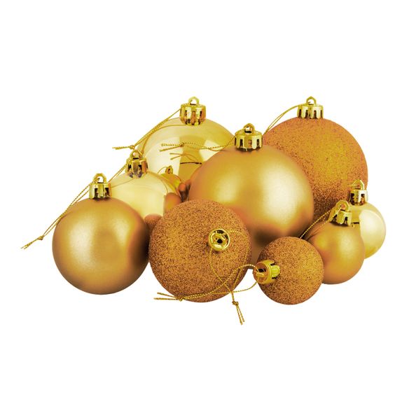 St Nicholas Christmas Tree Baubles - Gold (60 Pack)