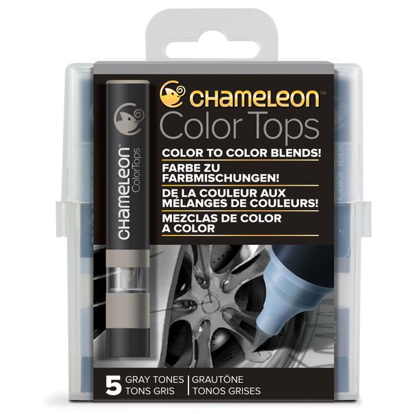 Chameleon Pens Colour Tops Set 5 - Gray Tones