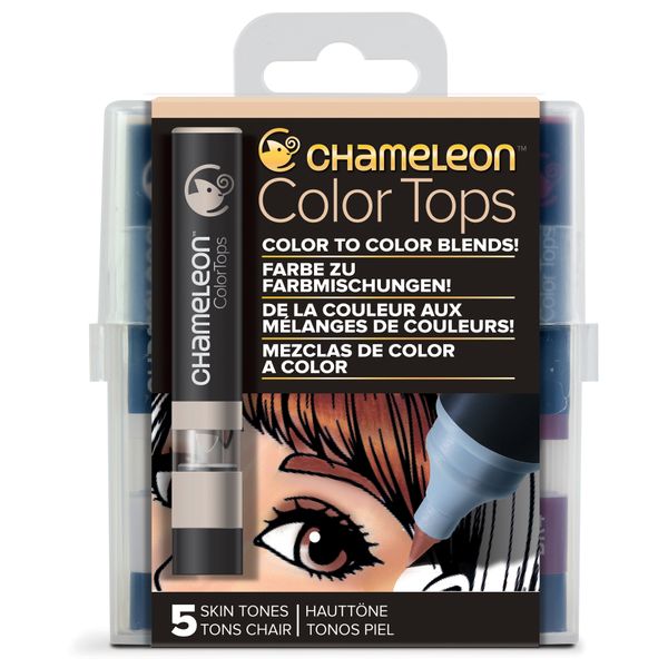 Chameleon Pens Colour Tops Set 5 - Skin Tones