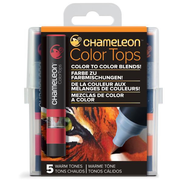 Chameleon Pens Colour Tops Set 5 - Warm Tones
