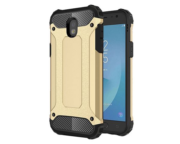 Shockproof Protective Armor Case for Samsung J7 Pro 2017 - Silver