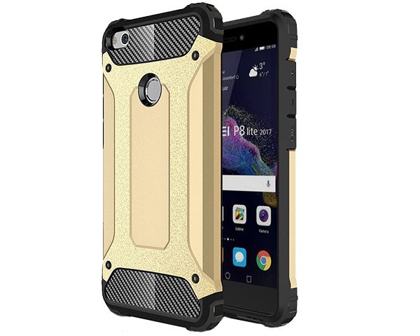 Shockproof Protective Armor Case for Huawei P8 Lite 2017 - Gold