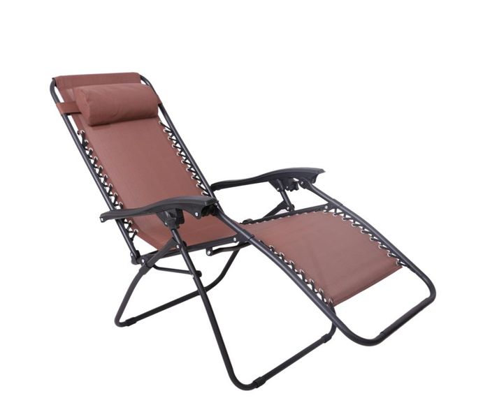 Hazlo Foldable Zero Gravity Outdoor Reclining Chair - Brown