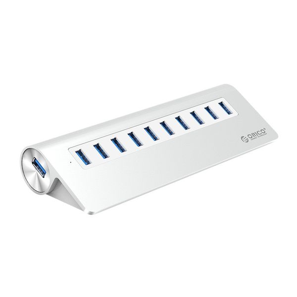 Orico 10 Port USB3.0 Aluminium Hub - Silver