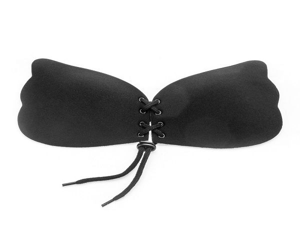 Easy Curves Stick On Push Up Bra - Black (Size: DD Cup)