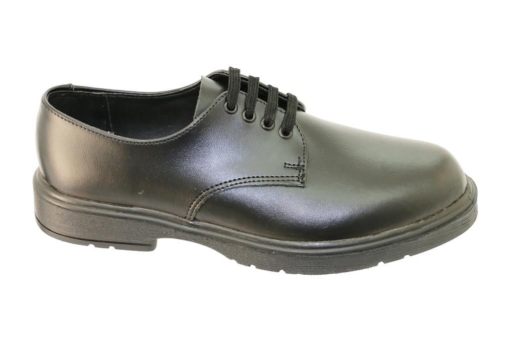 Toughees Clerk Boys Lace Up Genuine Leather School Shoes - Black | Buy ...