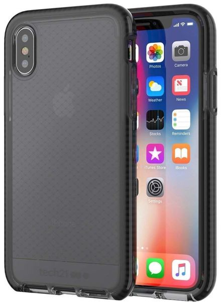 Tech21 Evo Check Case for Apple iPhone X/10 Cover - Smokey Black