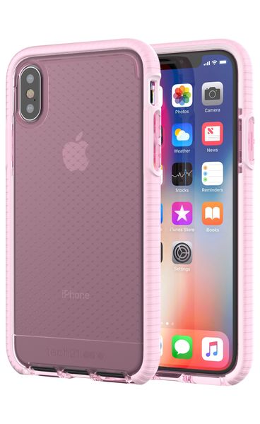 Tech21 Evo Check iPhone X/10 Cover - Light Rose &amp; White