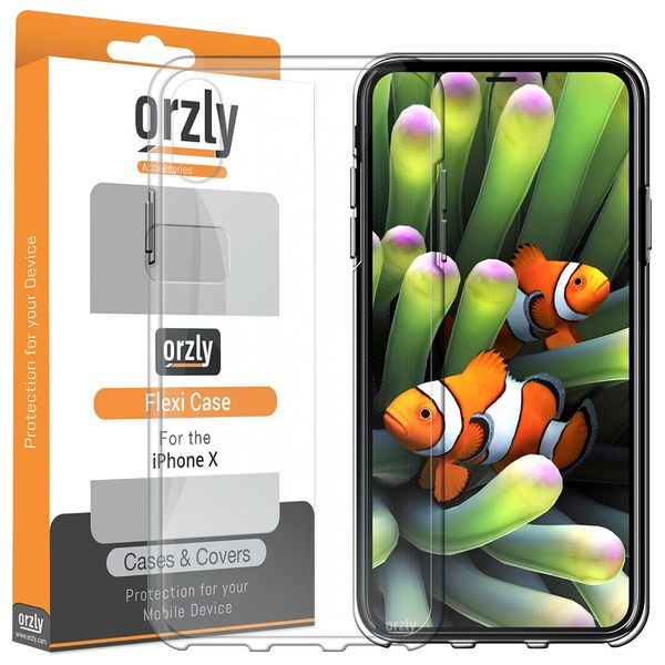 Orzly FlexiCase for iPhone X - Clear