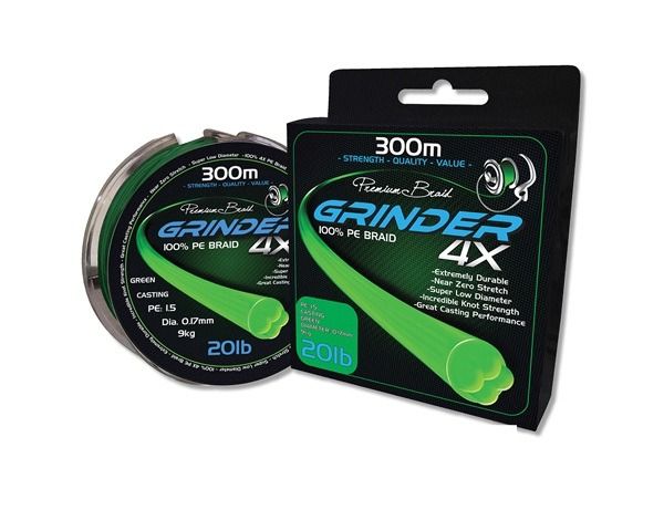 Grinder PE1.2 4x300m Casting Braid - Yellow (15LB)
