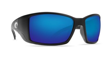 Costa Blackfin 580G Sunlasses - Black Frame with Blue Mirror Lens