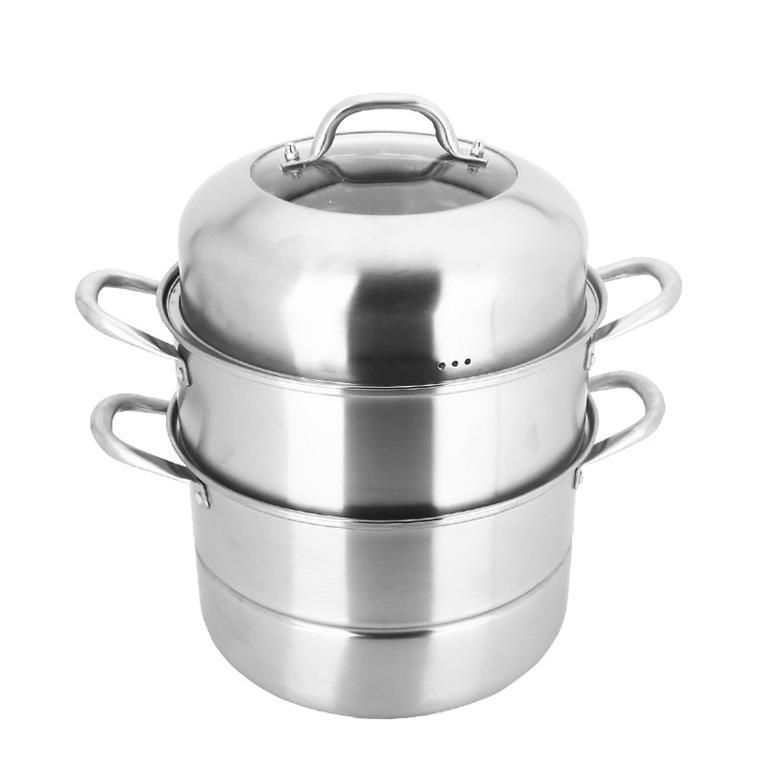 Stainless Steel Multi Layer Steamer Pot with 2 Steamer Plates | Shop ...