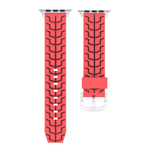 Silicone Fish Skeleton Band for Apple Watch 42mm - Pink &amp; Blue