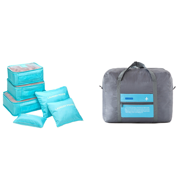 Laundry Pouch 6 Piece Luggage Organiser with Travel Bag