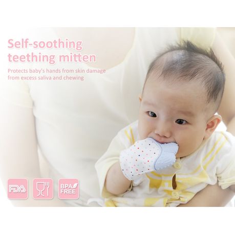 soothing teething mitten