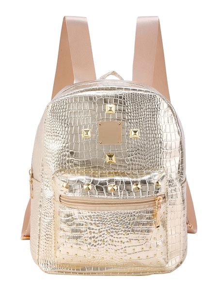 Mini Finesse Crocodile Studded Detail Backpack