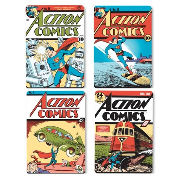 Superman: Comic Covers Coasters Four Pack (Parallel Import)