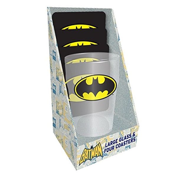 Batman: Logo Glass Coaster Set (Parallel Import)