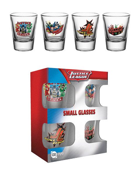 DC Comics: Justice League Characters Shot Glasses Set (Parallel Import)