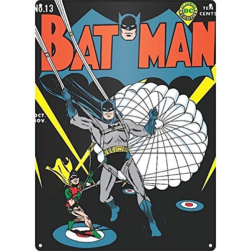 Batman: Parachute A3 Metal Wall Sign (Parallel Import)