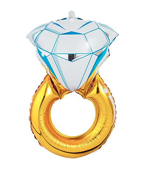 Oohlala Large Diamond Ring Balloon For Wedding &amp; Bride