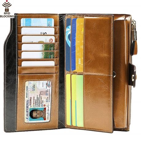 Itslife Womens Wallet,Large Capacity RFID Blocking Leather Wallets Credit  Cards Organizer Ladies Wallet with Checkbook Holder