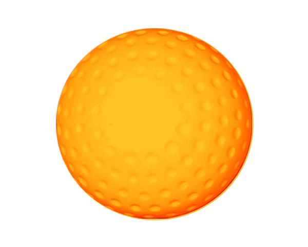 Alfa Dimple Hockey Ball - Lumo Orange (Pack of 6)