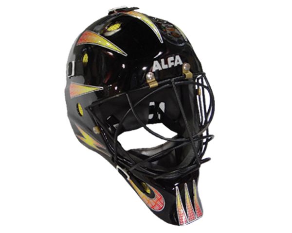 Alfa Professional Hockey GK Helmet - Black, Red &amp; Yellow