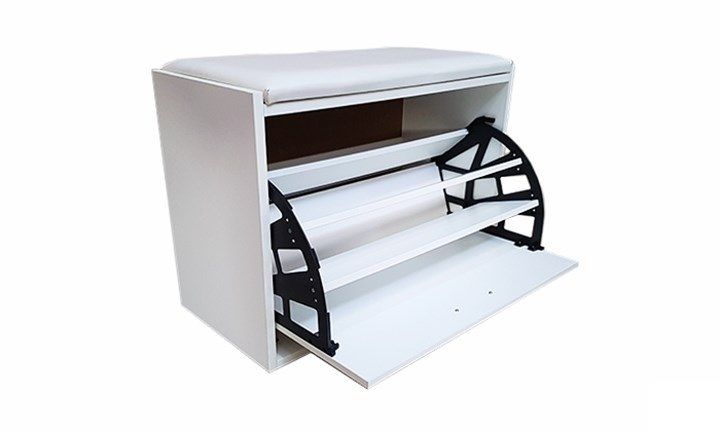 Softy Home Ottoman Shoe Cabinet - Black