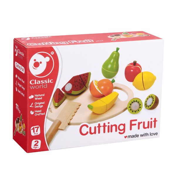 Classic World Pretend Play Cutting Fruit Toy Set