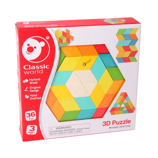 Classic World 3D Puzzle Set with Activity Cards