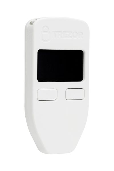 TREZOR Cryptocurrency Hardware Wallet - White