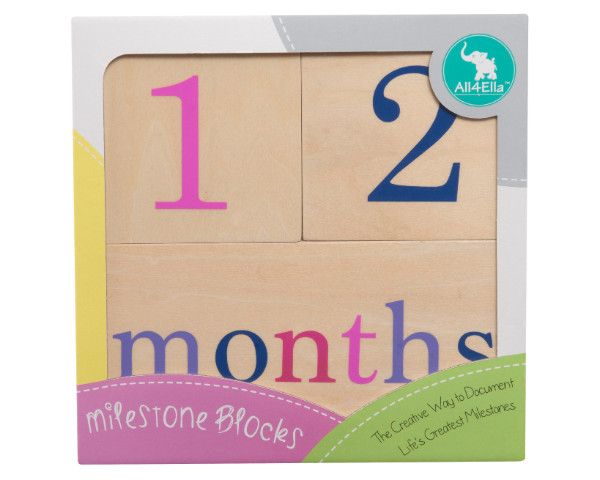 All4Ella Milestone Blocks for Girls