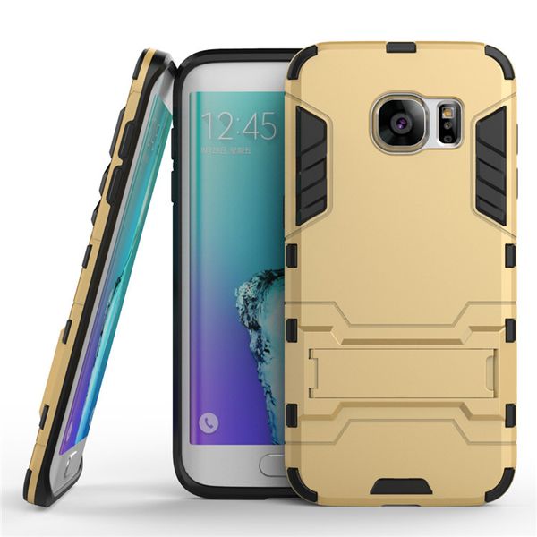 2 in 1 ShockProof Stand Case for Samsung Galaxy S7 Edge - Silver