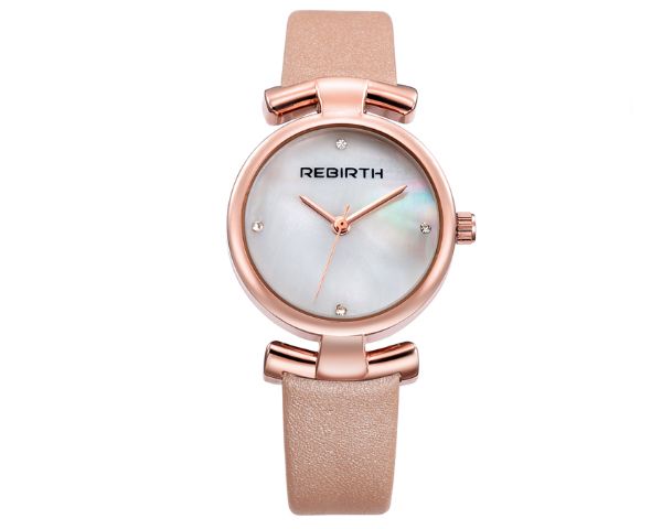 Rebirth Ladies Luxury Classic Leather Watch - White