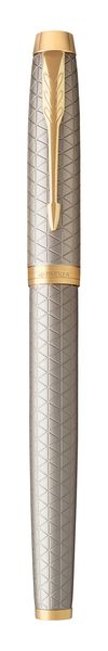 Parker IM Premium Rollerball Pen - Warm Silver Gold Trim