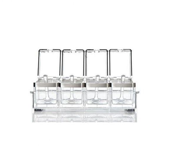 OzzyHome Crystal Seasoning Box Salt Spice Rack