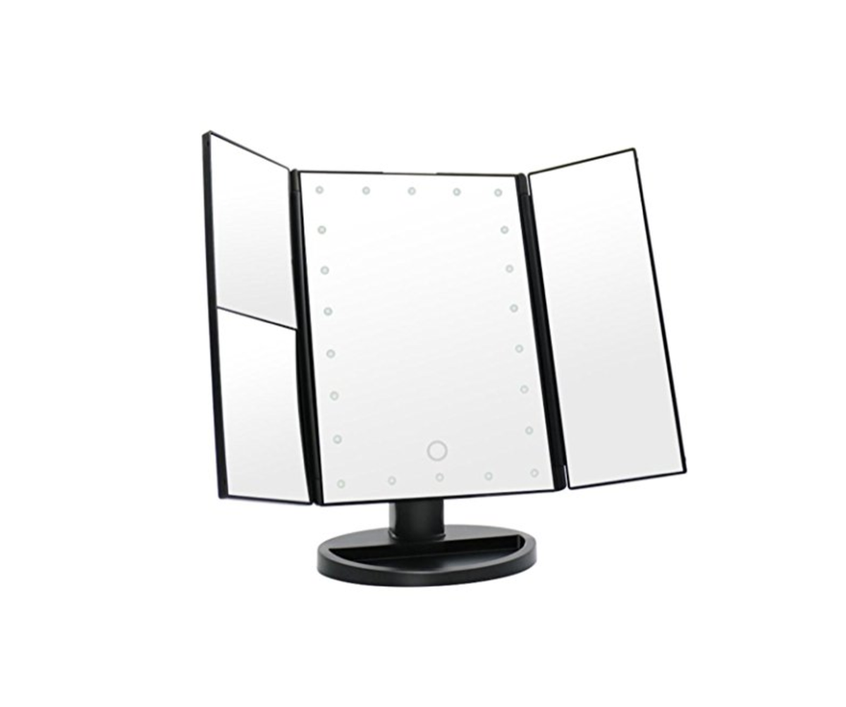 CosmicSa Touch Screen Makeup Mirror with Light Black Shop Today