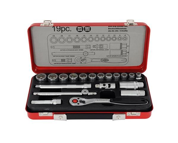 A-Kraft 19 Piece 3/8" Non Slip Socket Set