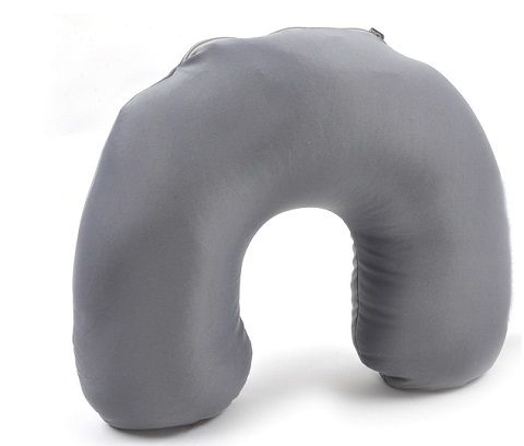 Zipper Flip Travel Pillow - Grey Elephant