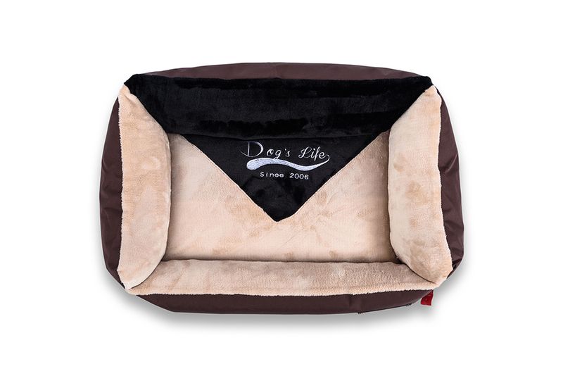 Dogs Life - Vintage Lounger Waterproof Winter Bed - Brown