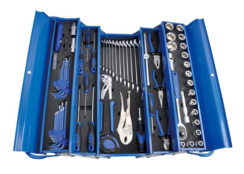 Trade Professional 85 pc Toolkit - 5 Tray Metal Cantilever Box