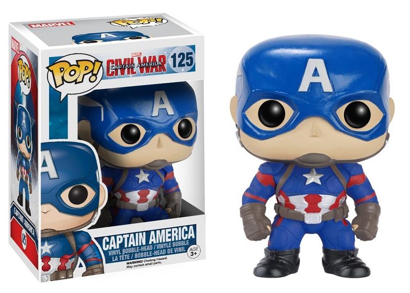 Funko Pop Bobble Marvel Captain America Civil War - Captain America