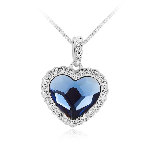 DhiaJewellery Rose Gold Heart Necklace with Crystals from Swarovski